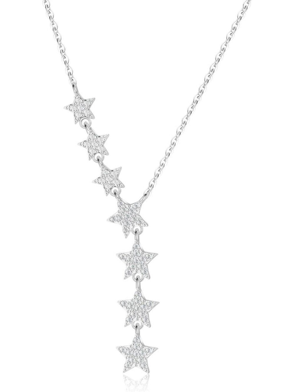 Dainty Star CZ Charm Y-Necklace for Women - Adjustable Gold/Silver/Rose Gold